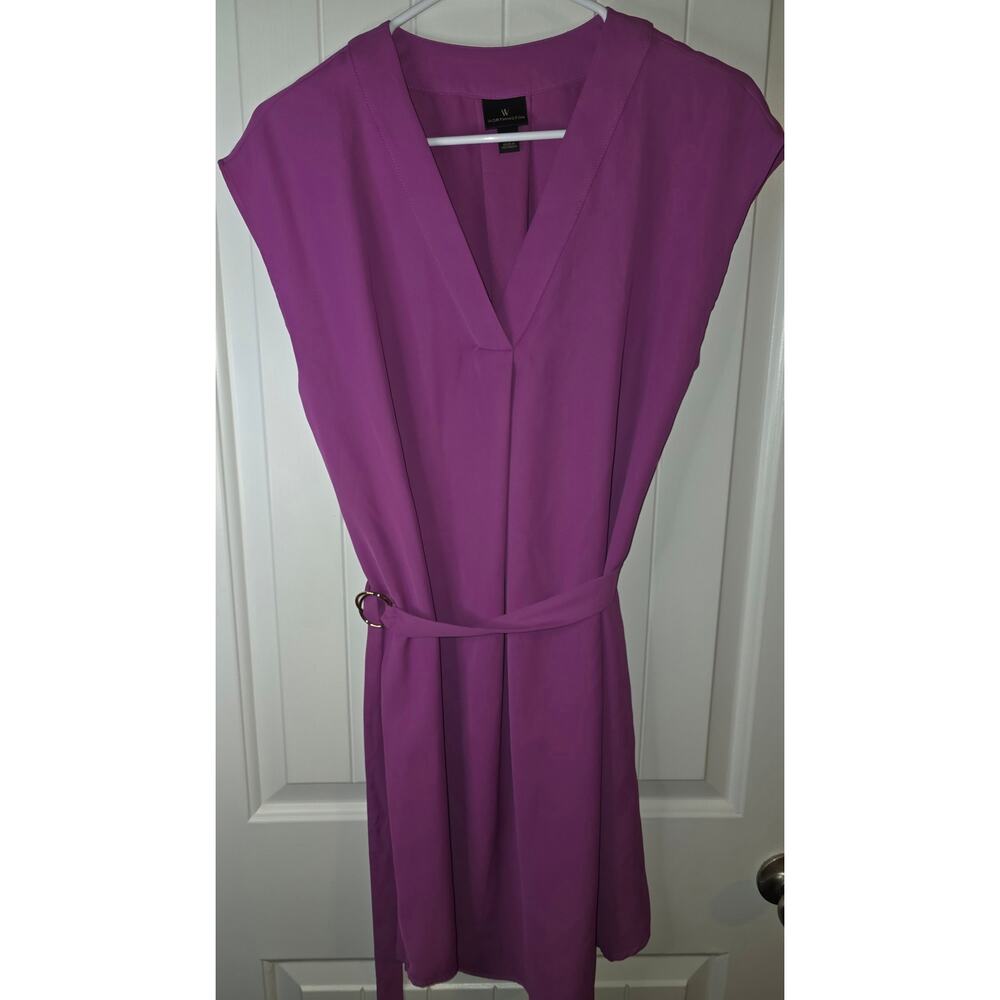 Worthington branded Honolulu vibrant purple belted waist dress New without Tag S